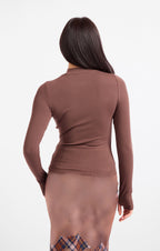 Ronan Knit Top - Brown