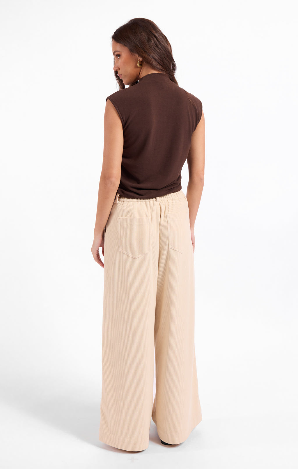 Sweetie Mock Neck Tank - Oak