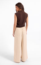Sweetie Mock Neck Tank - Oak