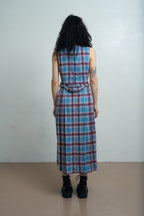 Women's Huntress Dress - Blue/Red Check