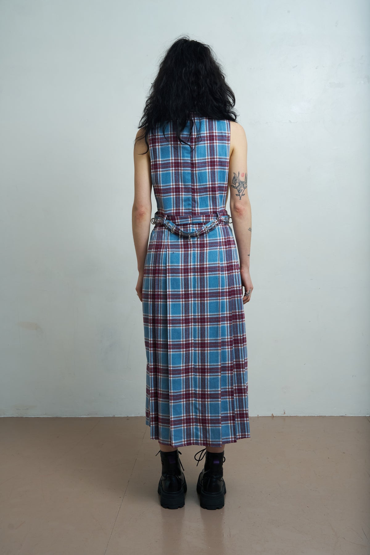 Women's Huntress Dress - Blue/Red Check