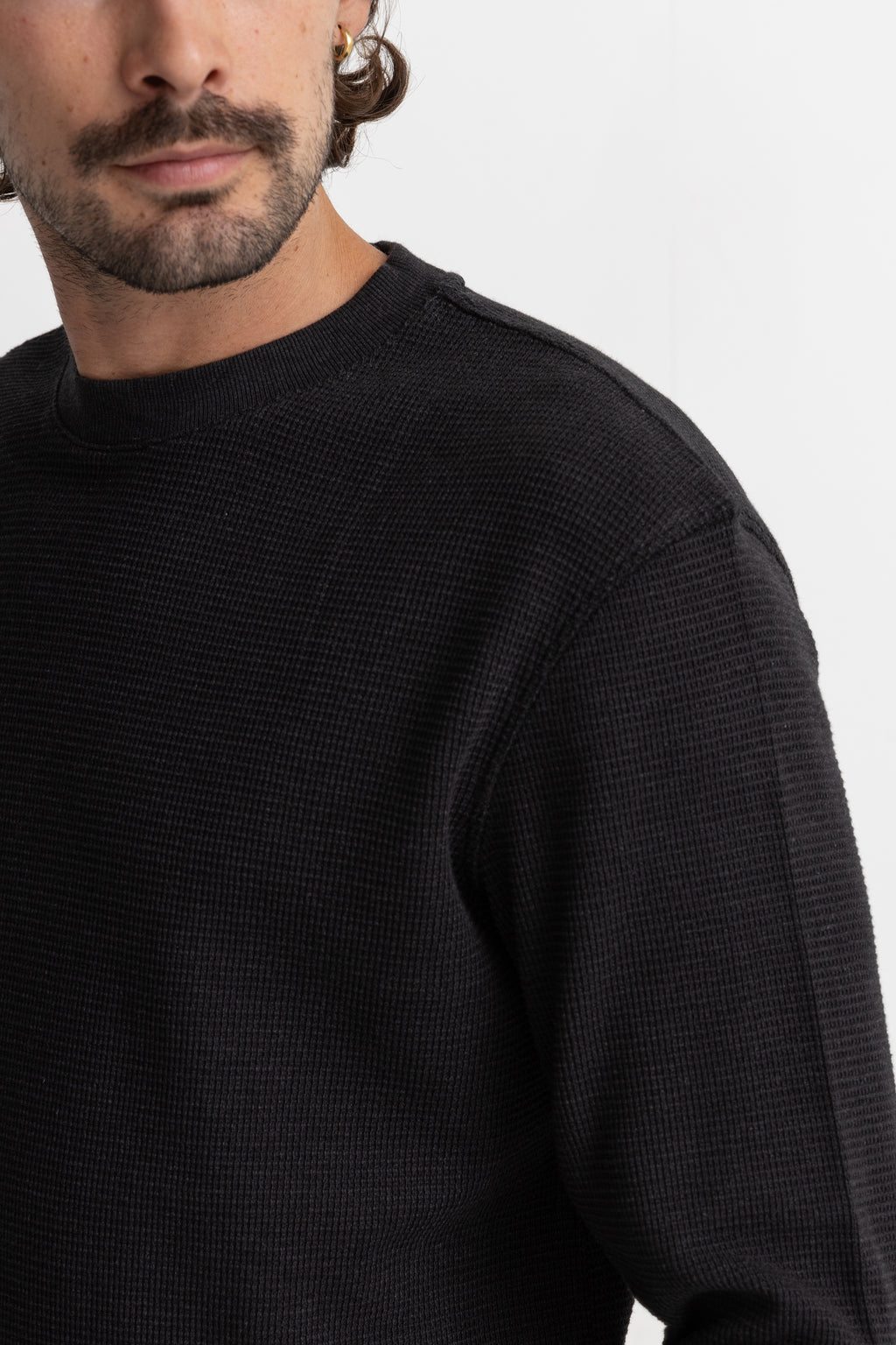 Men's Rhythm Classic Waffle Knit - Vintage Black
