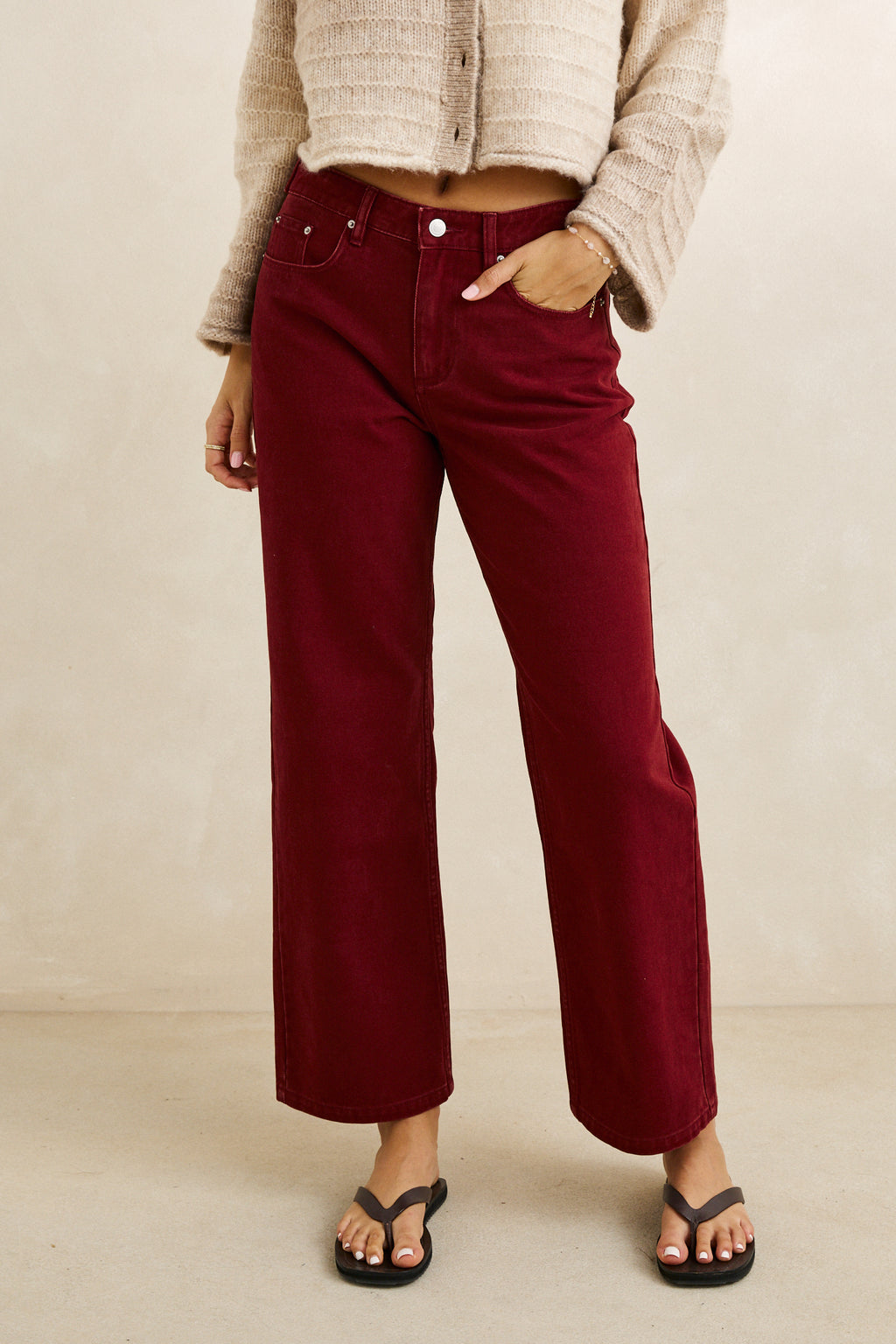 Women's Adjustable Charlie Pant - Wine