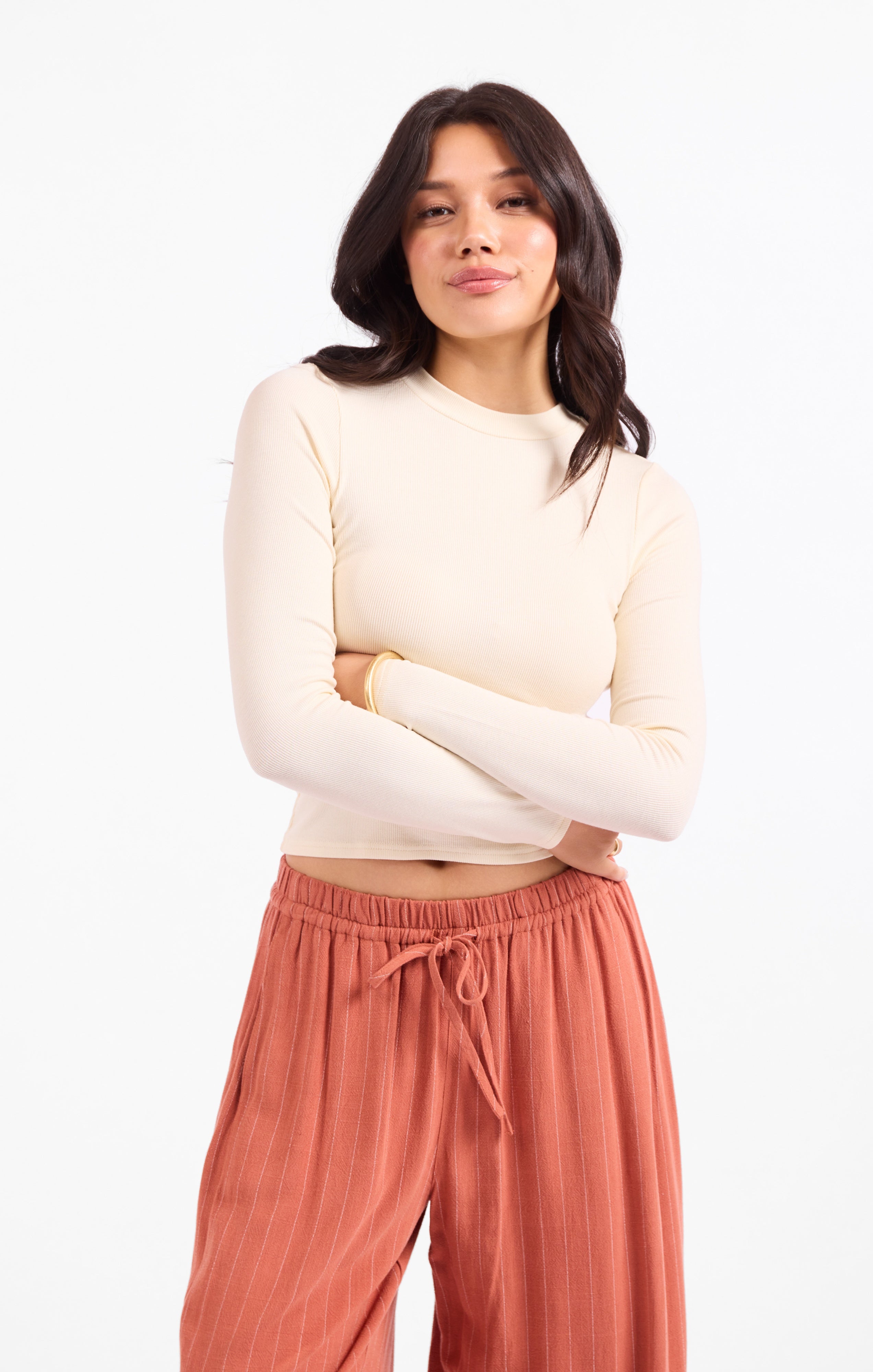 Ronan Crewneck Top - Cream
