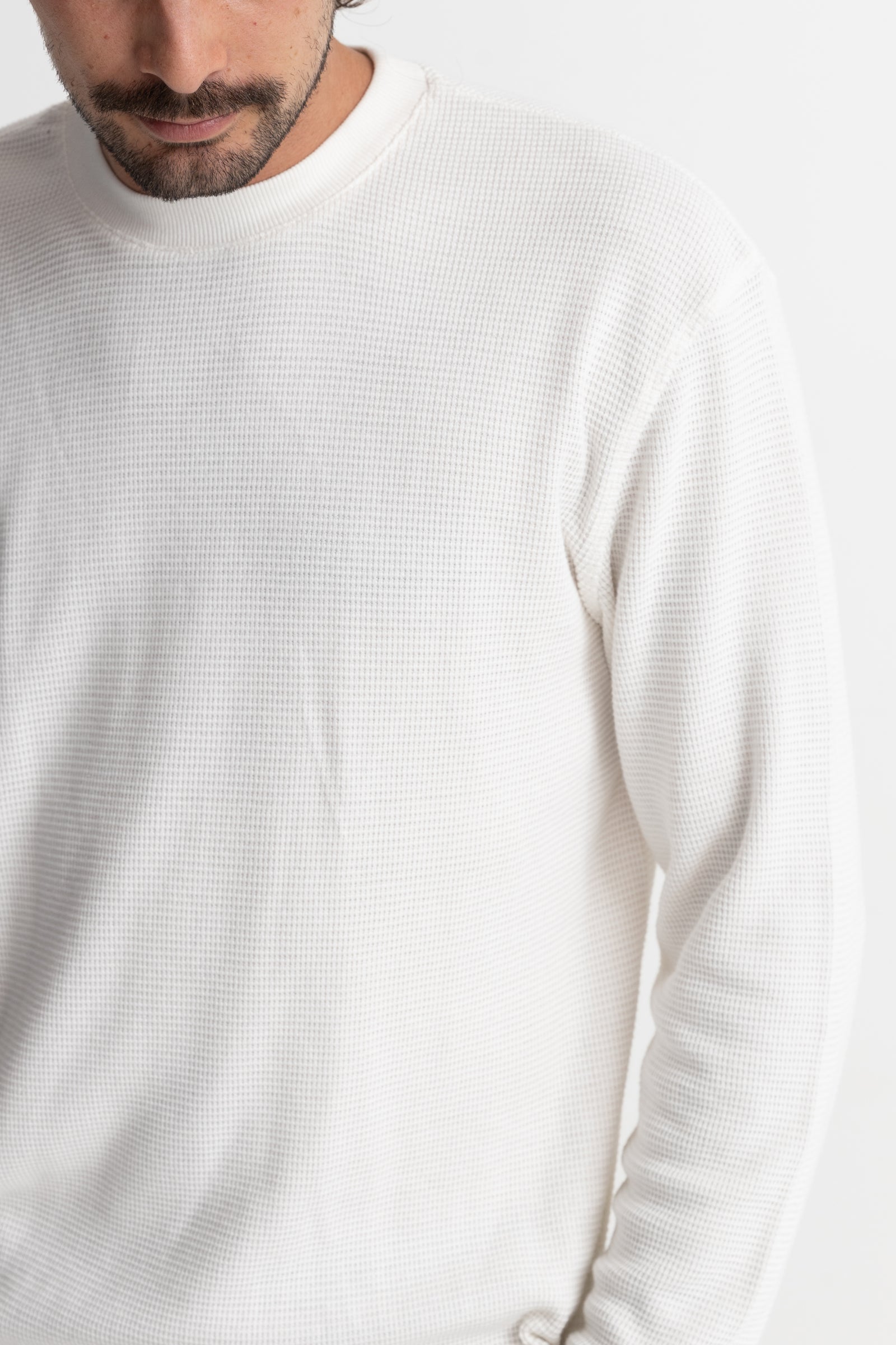 Men's Rhythm Classic Waffle Knit - Vintage White
