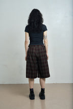 Women's Brace Jorts - Red Check