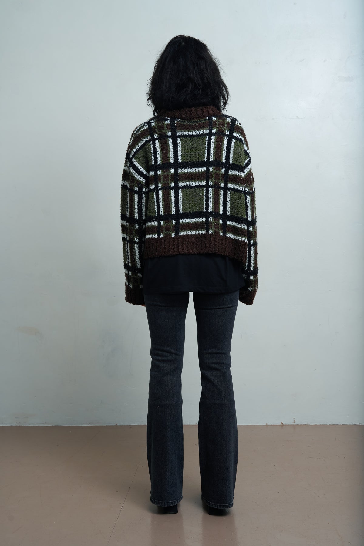 Women's Bud Knit - Green Check
