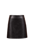 Academy Vegan Leather Mini Skirt - Black