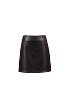 Academy Vegan Leather Mini Skirt - Black