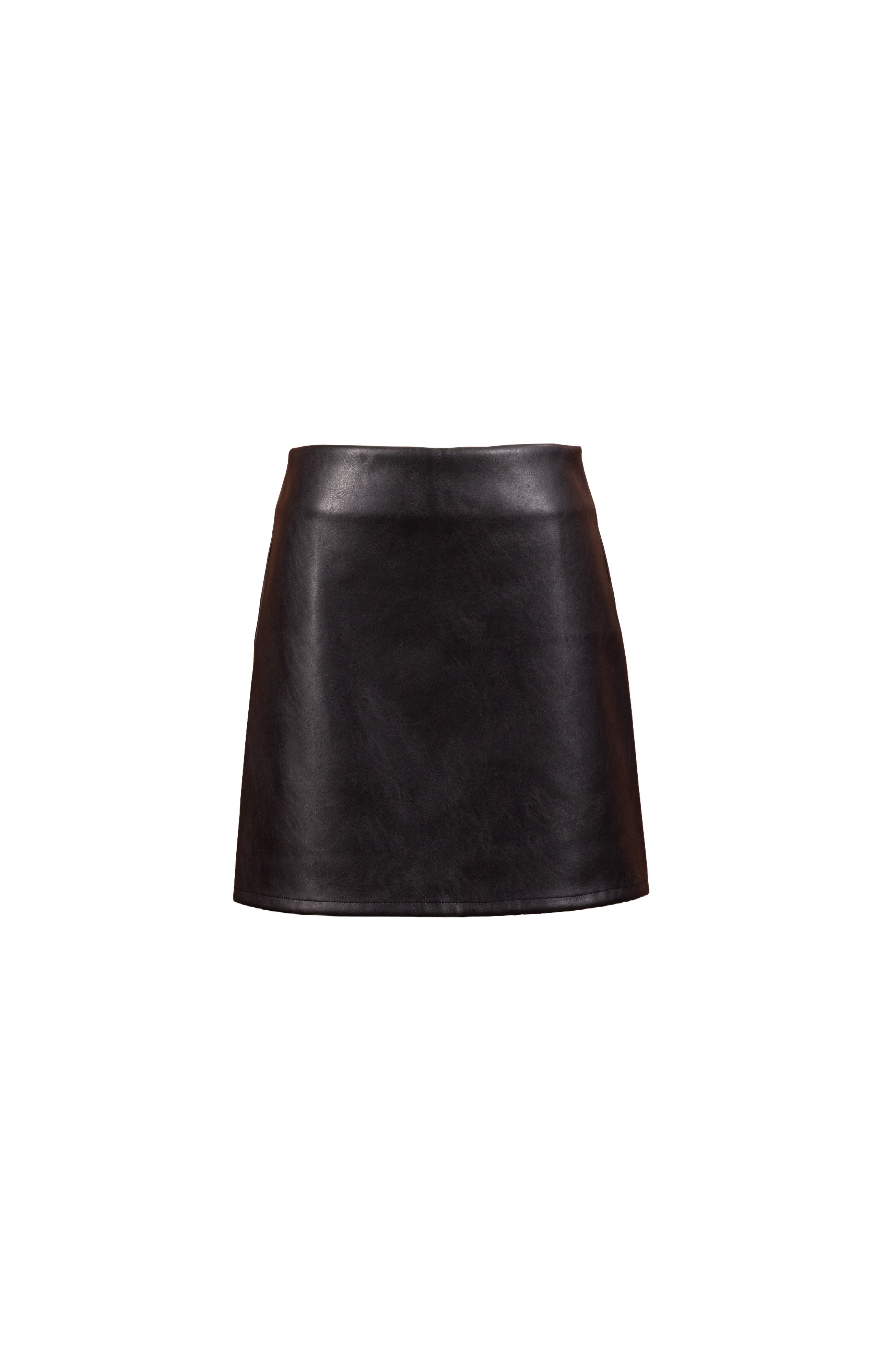 Academy Vegan Leather Mini Skirt - Black