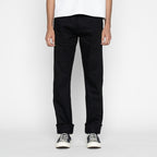 Relaxed Straight Fit 11oz Black Stretch Selvedge - Black