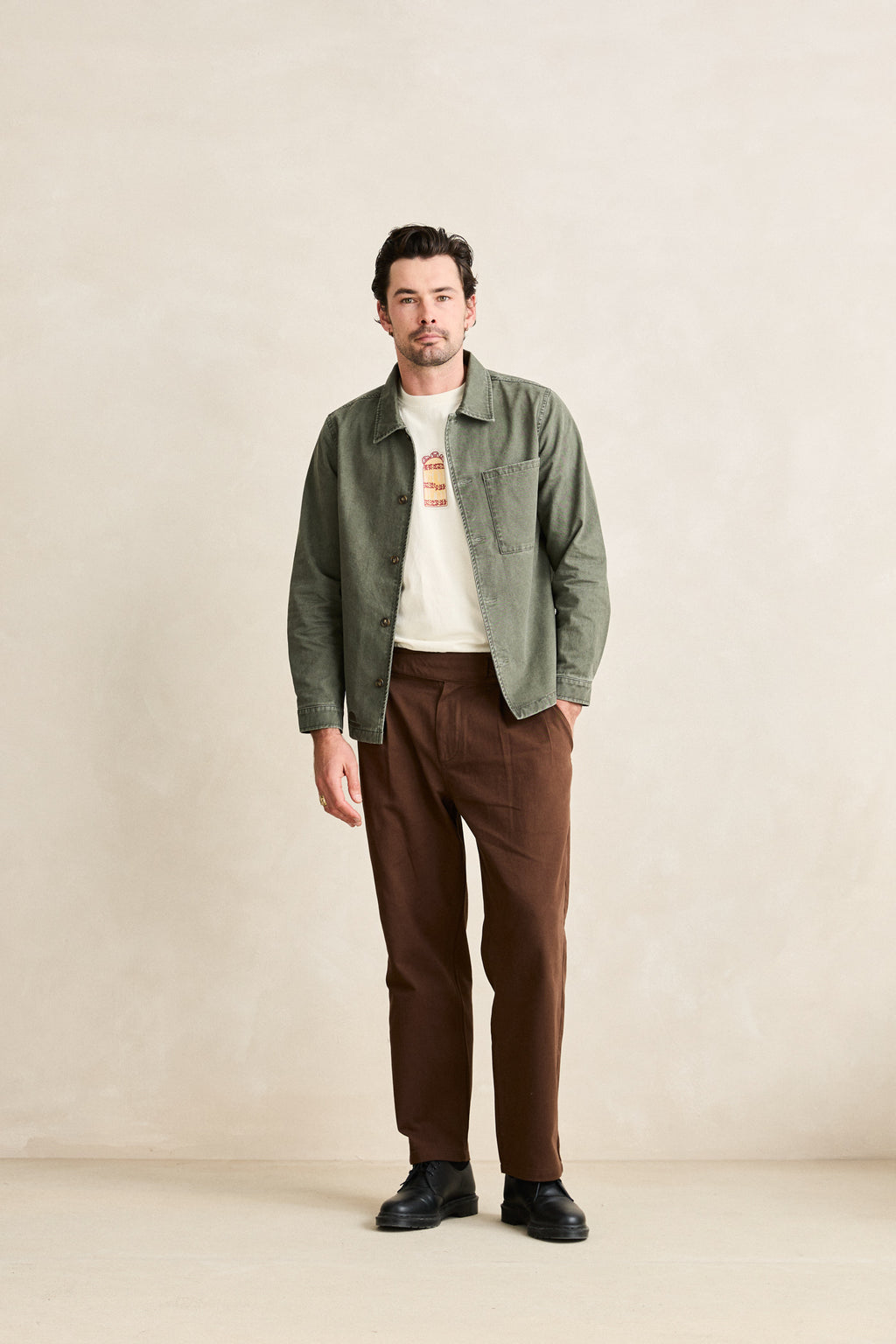 Men's Rhythm Field Guide Long Sleeve Shirt - Stone