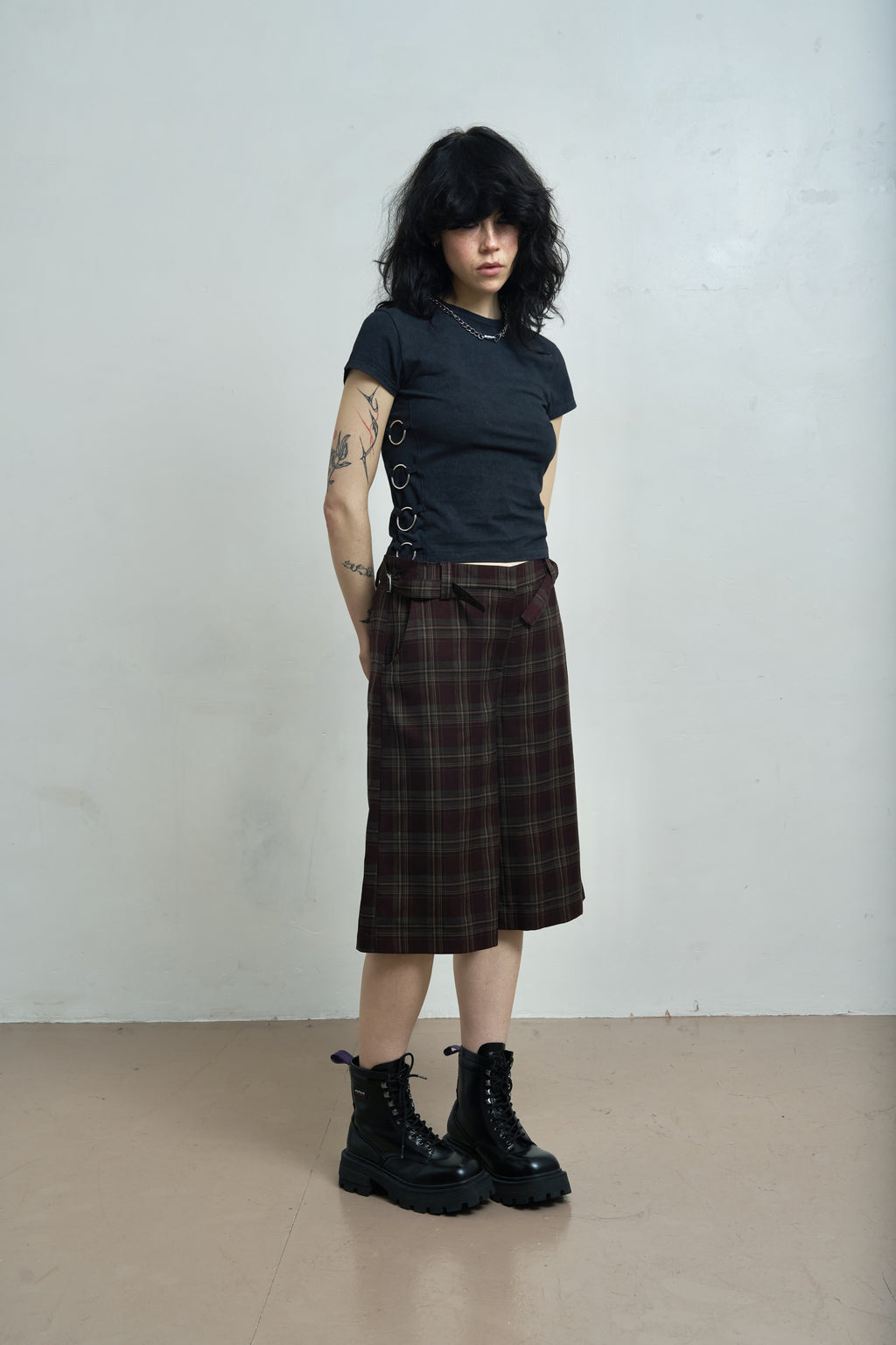 Women's Brace Jorts - Red Check