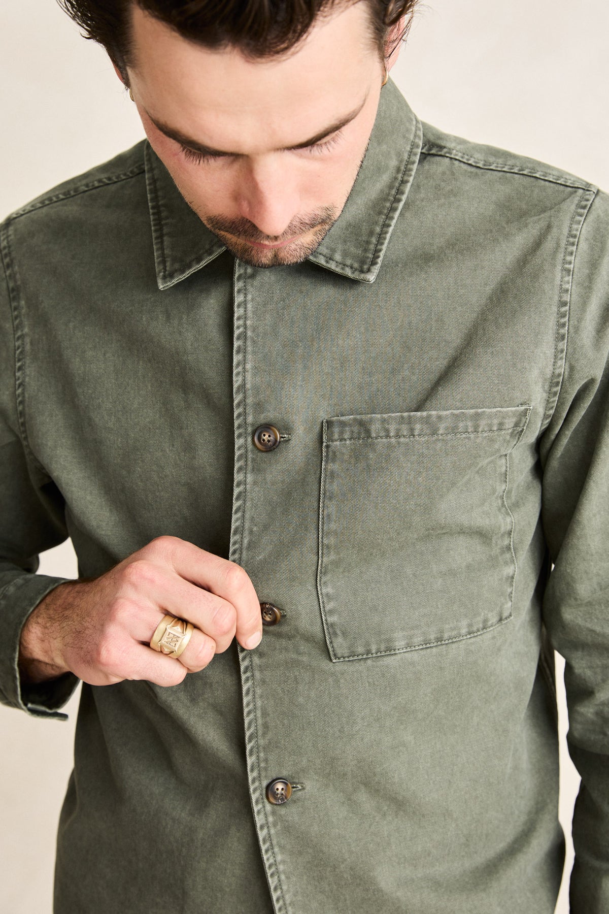 Men's Rhythm Field Guide Long Sleeve Shirt - Stone