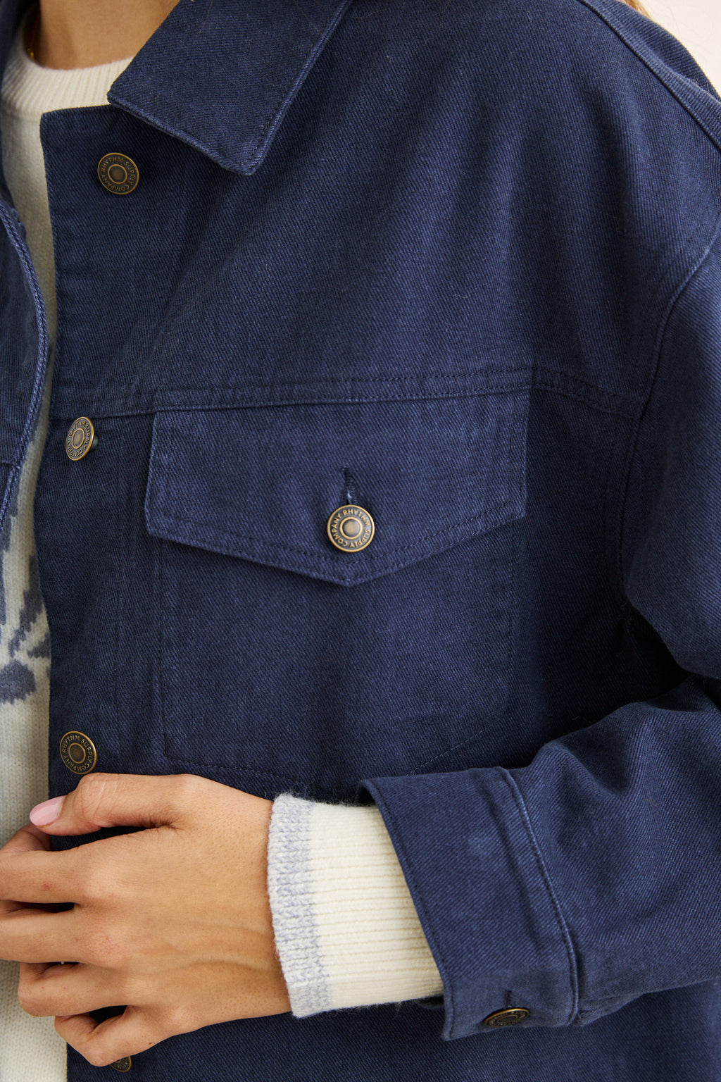 Rhythm Women's Essential Oversized Jacket - Dark Blue