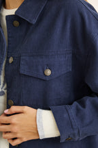 Rhythm Women's Essential Oversized Jacket - Dark Blue