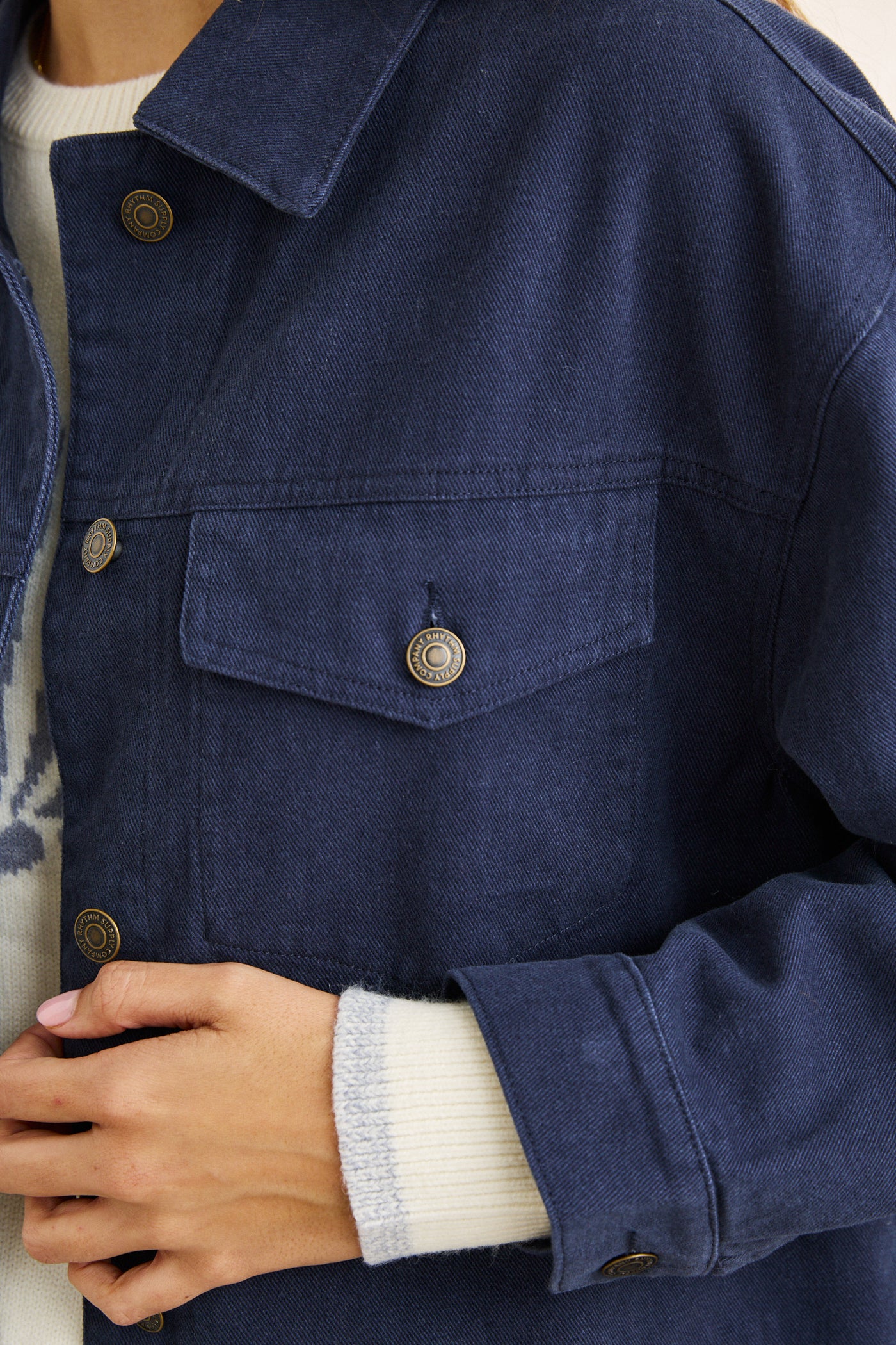 Rhythm Women's Essential Oversized Jacket - Dark Blue
