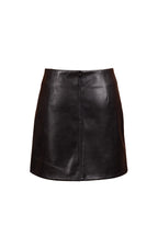 Academy Vegan Leather Mini Skirt - Black