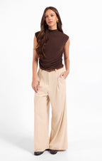 Sweetie Mock Neck Tank - Oak