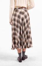 Cambridge Midi Skirt - Navy Camel Multi