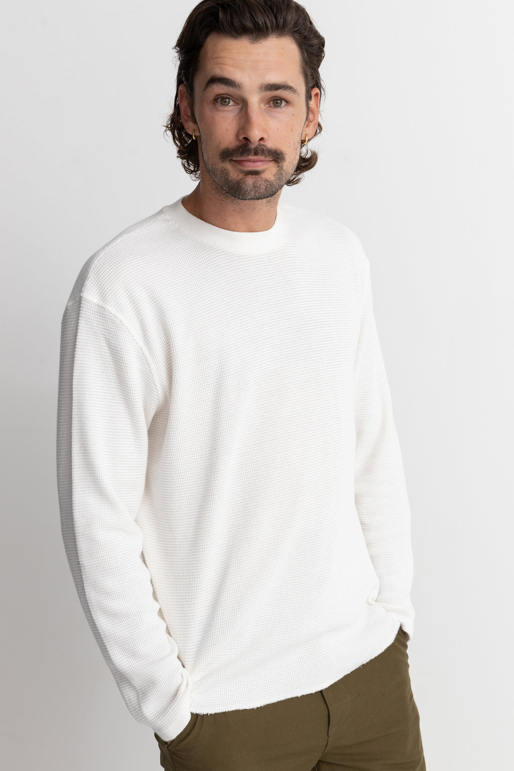 Men's Rhythm Classic Waffle Knit - Vintage White