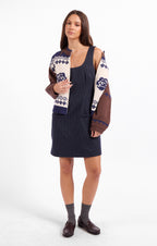 Sweet Rose Jacquard Zip Sweater Jacket - Navy Oak Multi