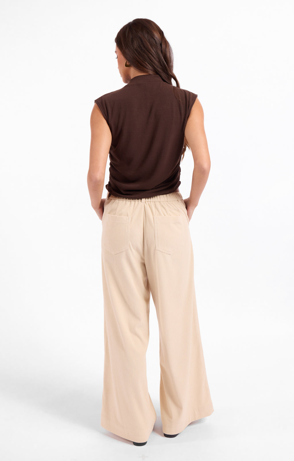 Sweetie Mock Neck Tank - Oak