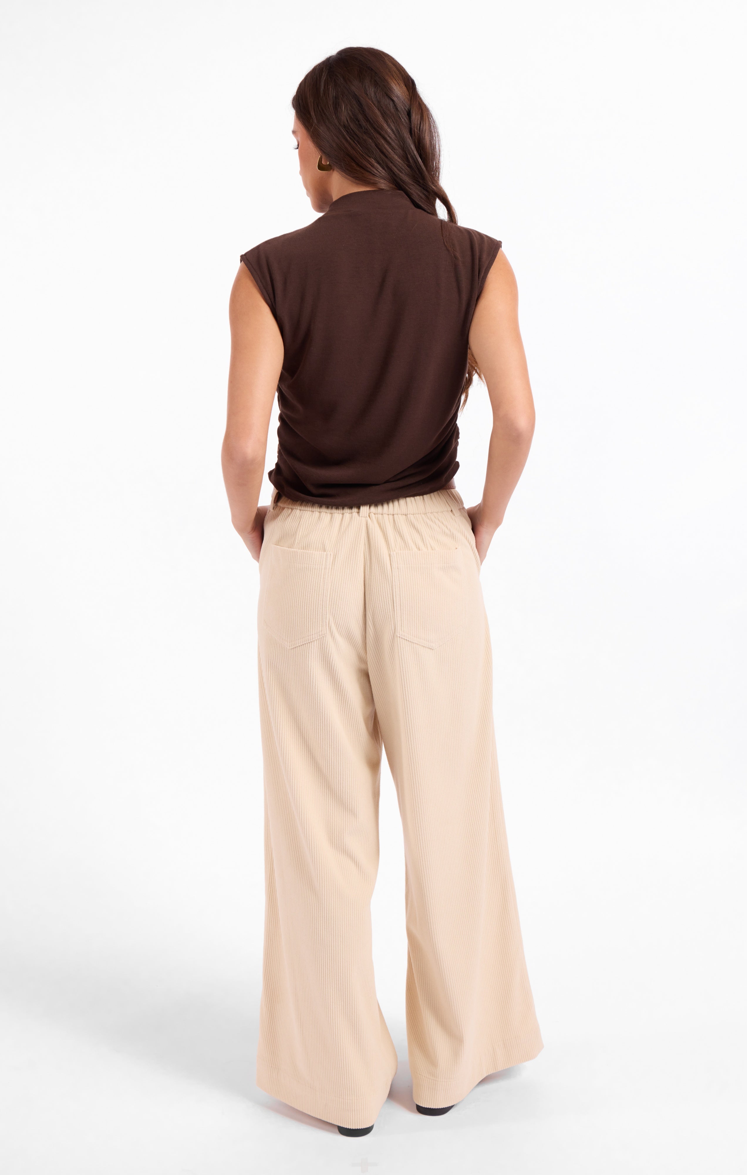 Sweetie Mock Neck Tank - Oak