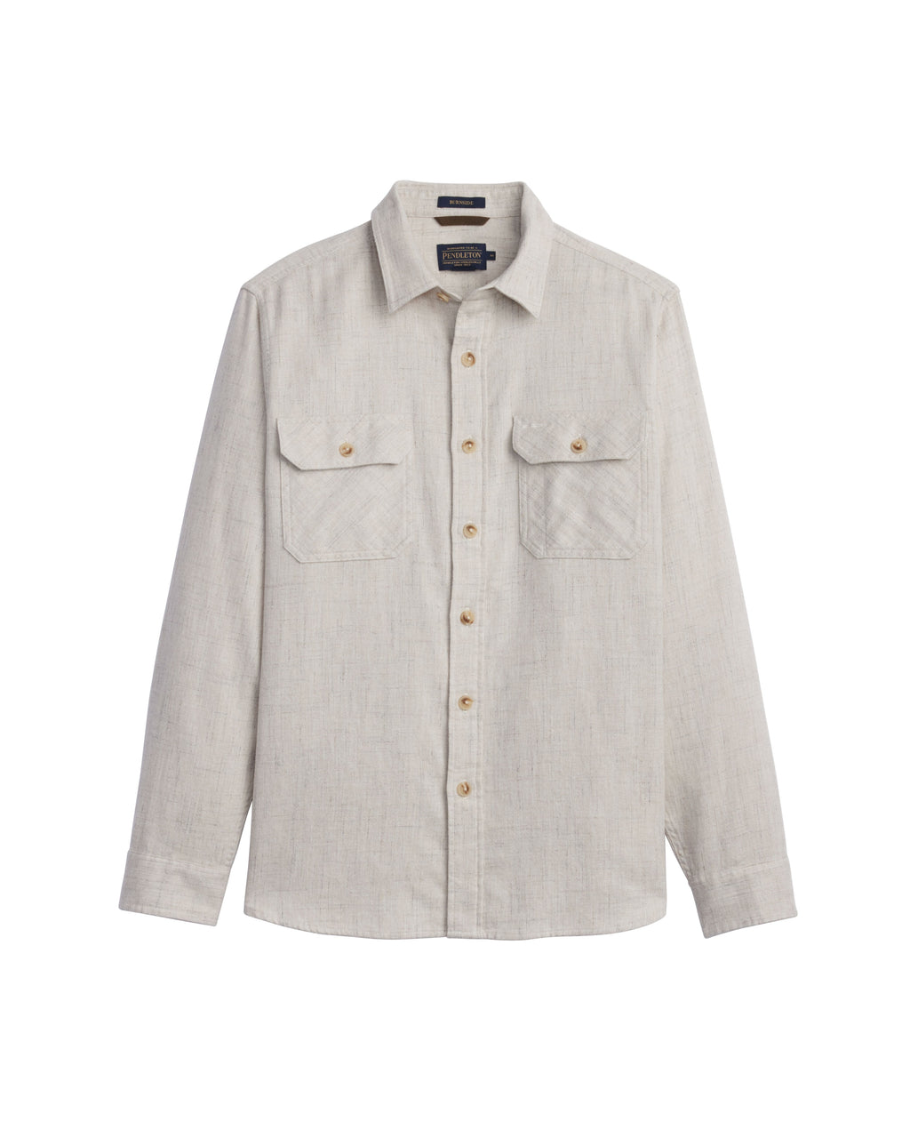 Pendleton Men's Burnside Flannel Shirt - Ecru Donegal Heather