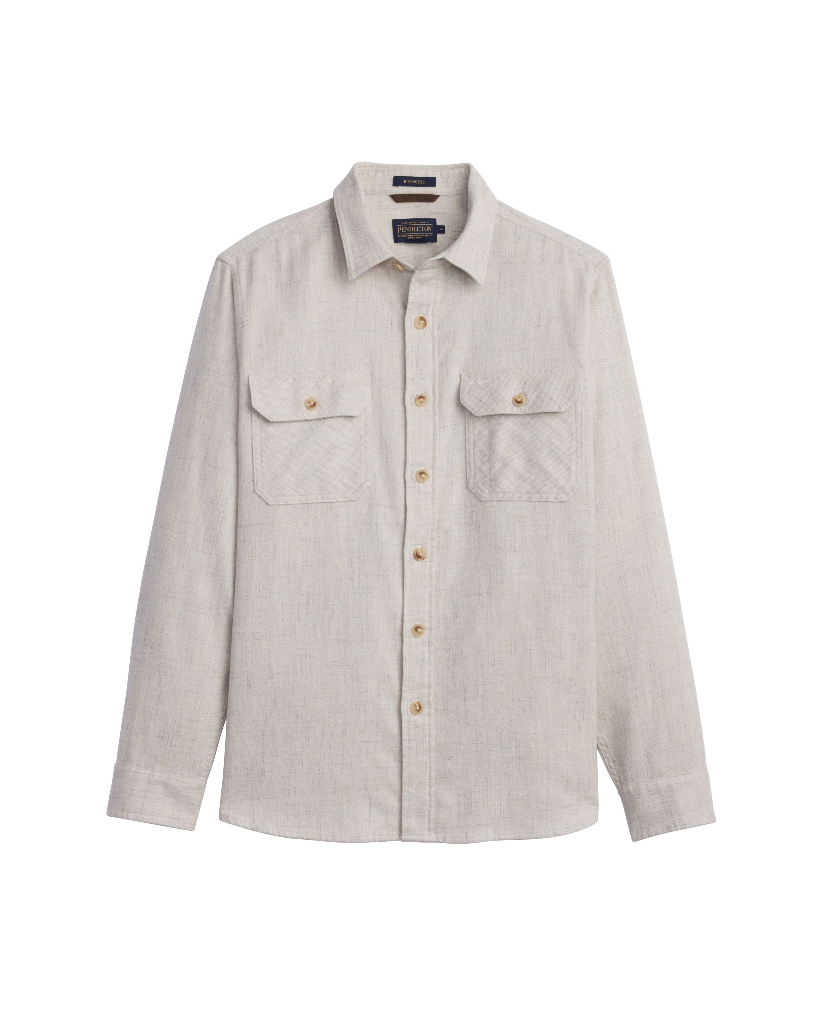 Pendleton Men's Burnside Flannel Shirt - Ecru Donegal Heather