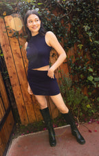 On A Stroll Knit Top - Navy