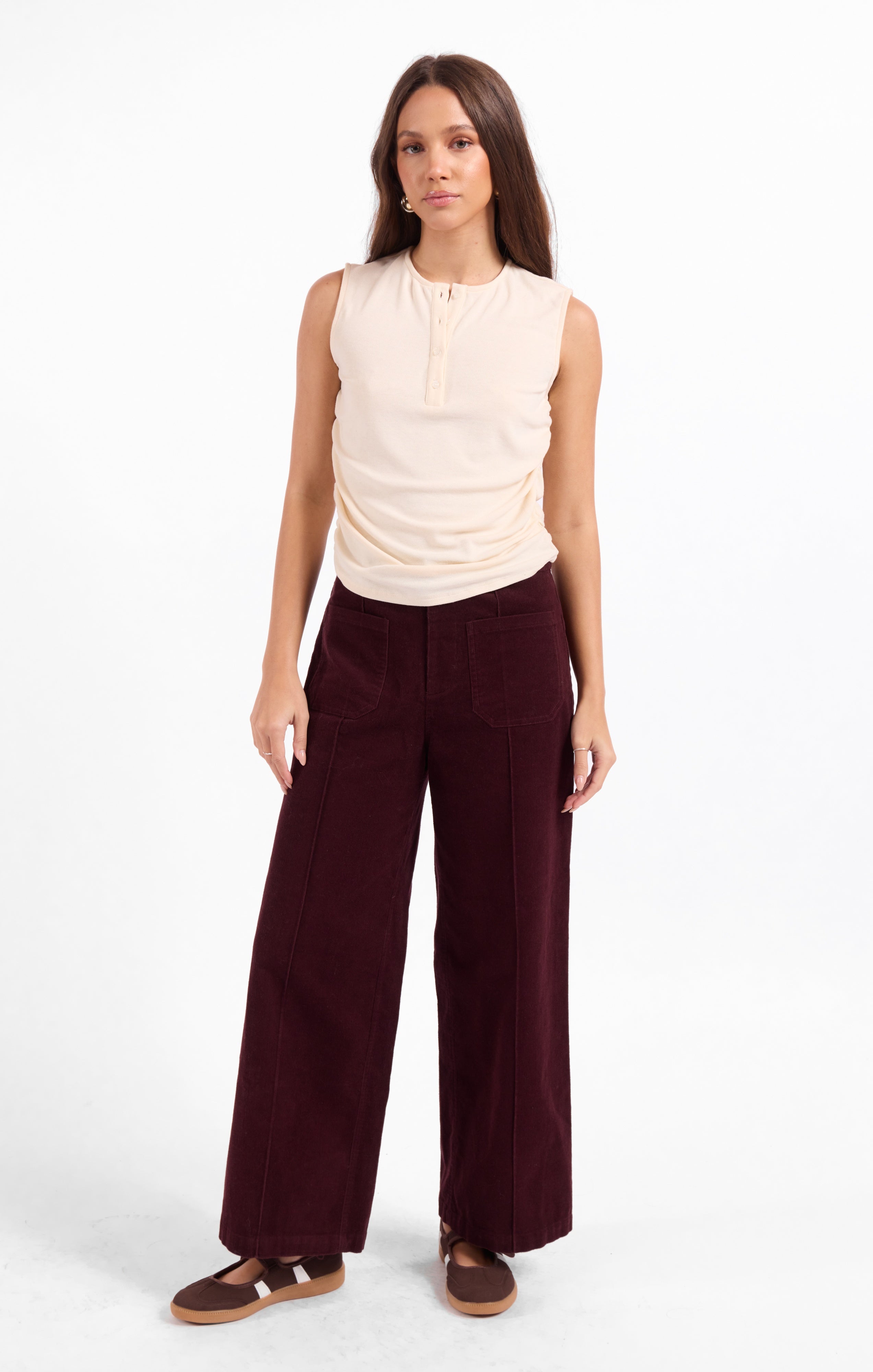 Secret Society Corduroy Pants - Wine