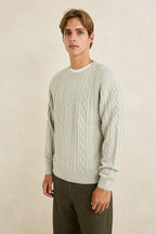 Men's Mohair Fishermans Knit - Birch