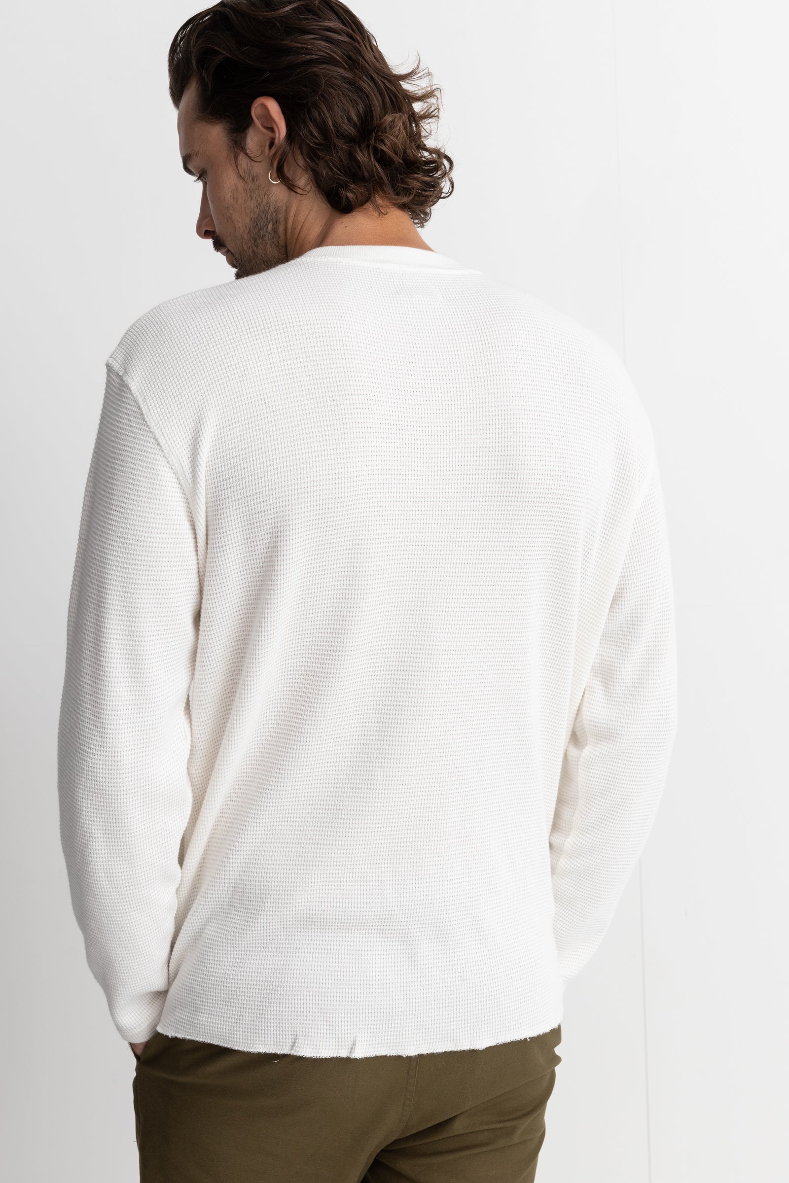 Men's Rhythm Classic Waffle Knit - Vintage White