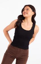 Ruby Studded Knit Tank - Black