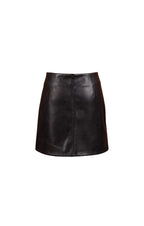Academy Vegan Leather Mini Skirt - Black