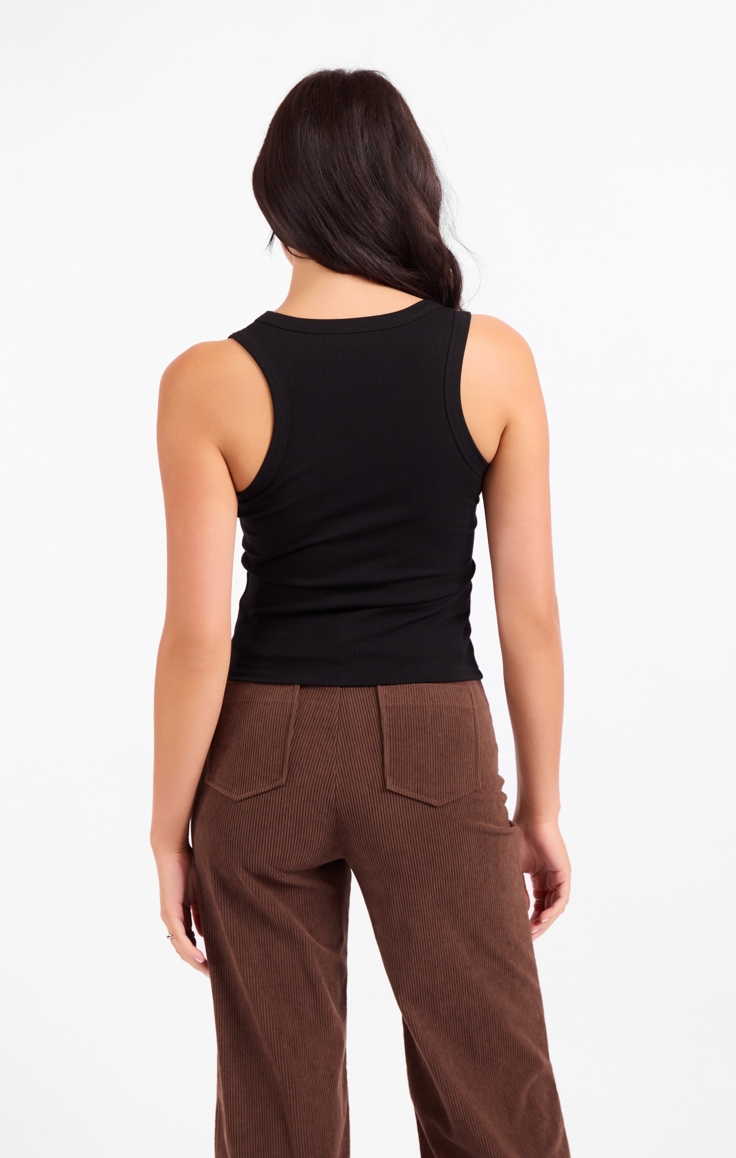 Ruby Studded Knit Tank - Black