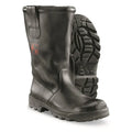 German Black Leather Fireman Boots - Used - Black