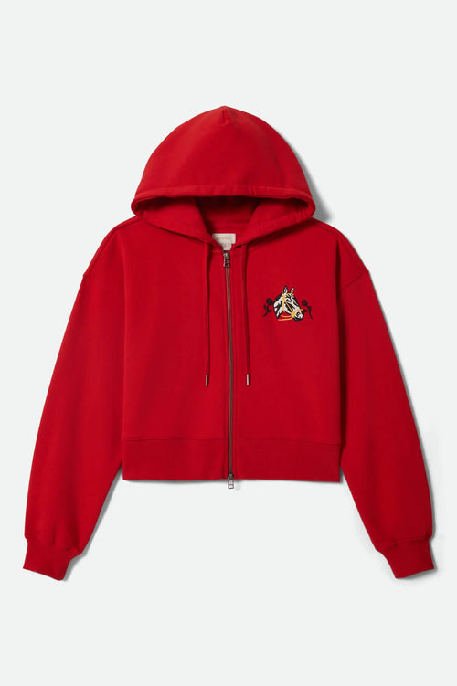 Brixton Women's Trophy Horse Cropped Zip Hoodie