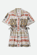 Brixton Women's The Cinch Button Down Short Sleeve Dress
