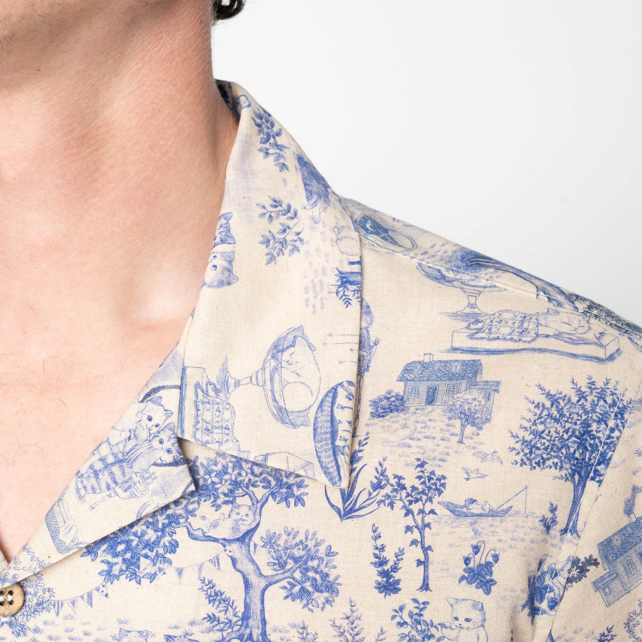 Aloha Shirt - Linen Cats