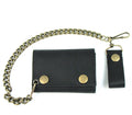 Oil Tan Tri-Fold Chain Wallet