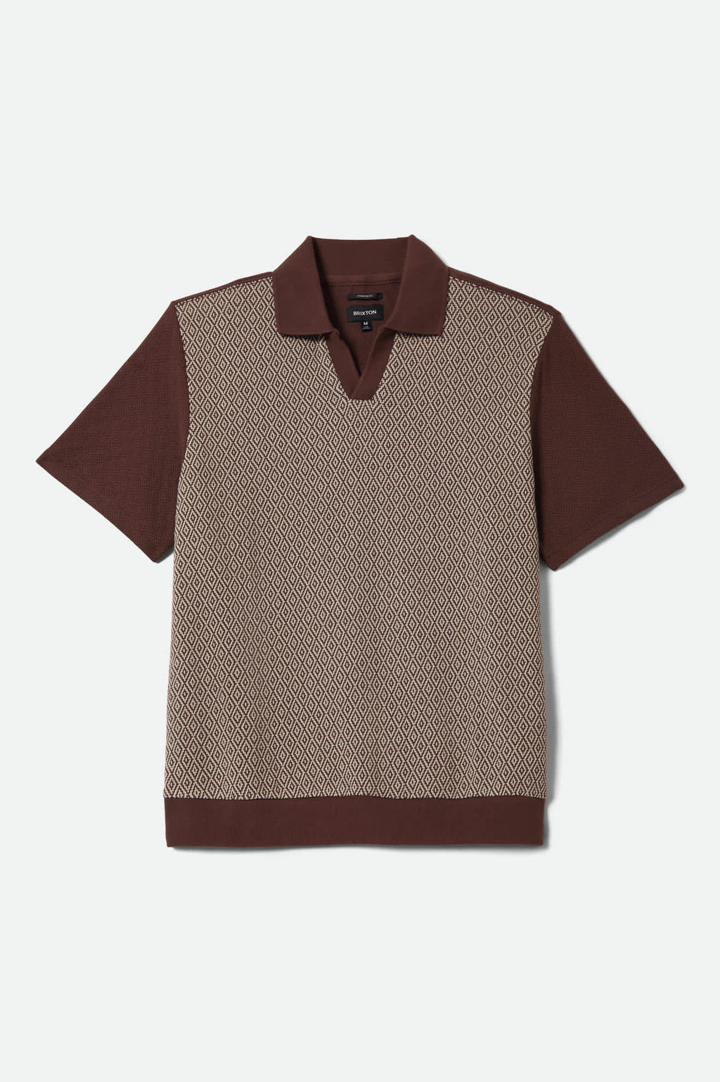 Brixton Men's Theo Jacquard Short Sleeve Polo