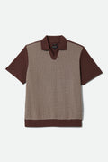 Brixton Men's Theo Jacquard Short Sleeve Polo