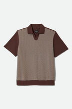 Brixton Men's Theo Jacquard Short Sleeve Polo