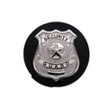 ROUND LEATHER CLIP-ON BADGE HOLDER