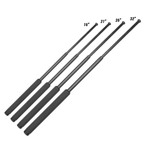 STEEL EXPANDABLE BATON - BLACK FOAM GRIP
