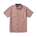 MEN'S WELL WORN BUTTON-UP SHIRT - RUSSET