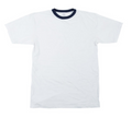 GERMAN WHITE T-SHIRT - BLUE TRIM- SURPLUS
