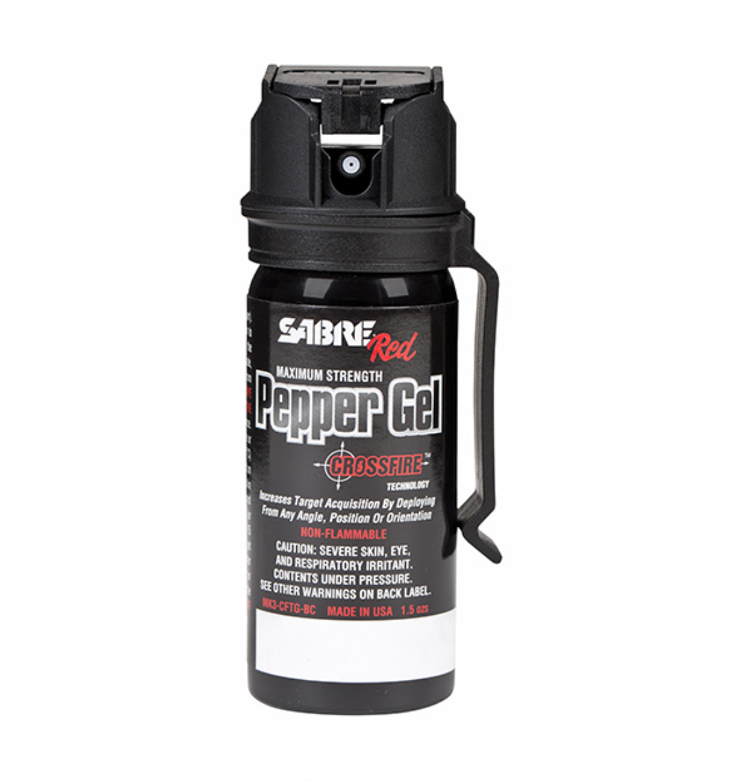 SABRE RED CROSSFIRE PEPPER GEL WITH BELT CLIP